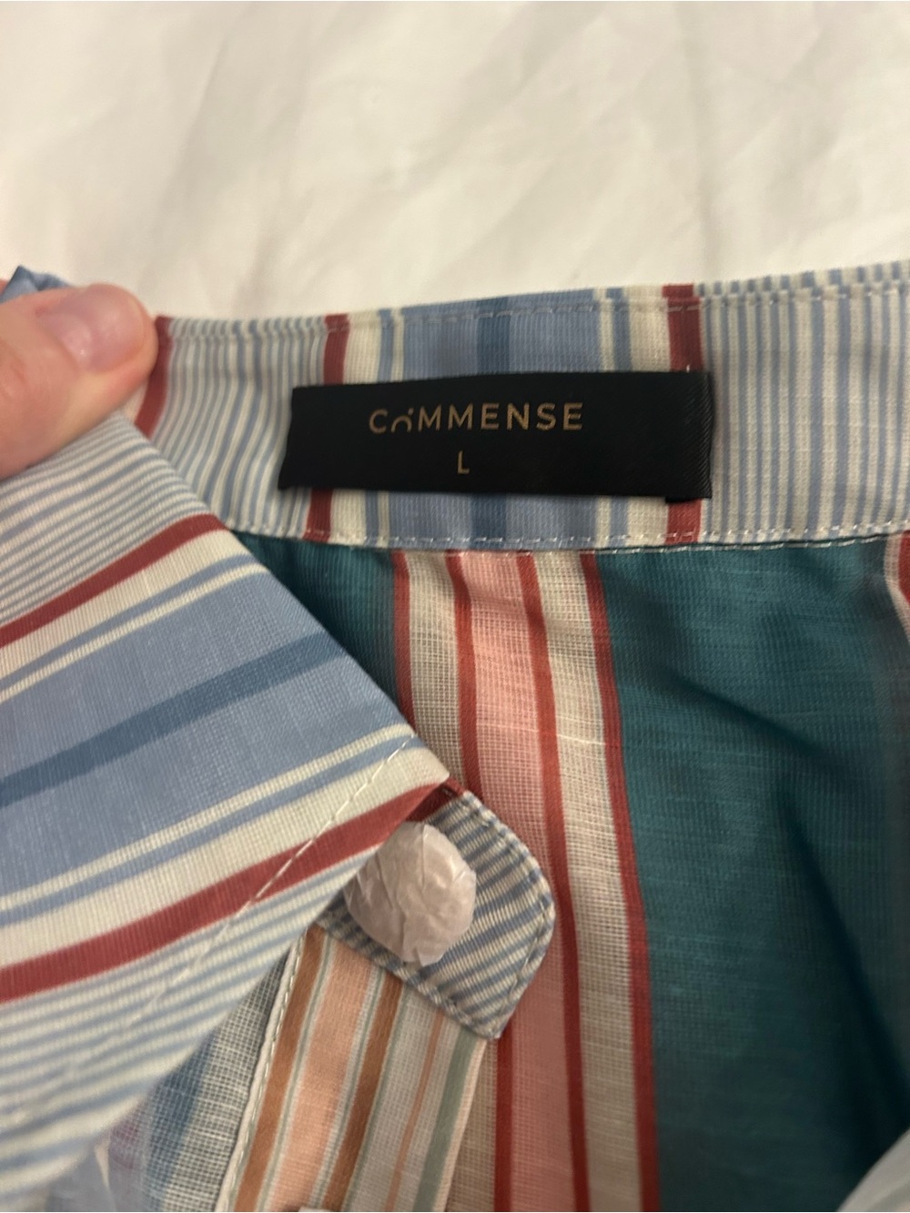Commense Pastel Multi-Stripe Tie-Waist Mini Dress - Picture 5 of 6